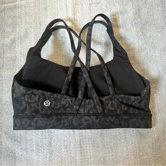 Lululemon Energy Bra Intertwined Camo Deep Coal Multi size 6 - Picture 2 of 4